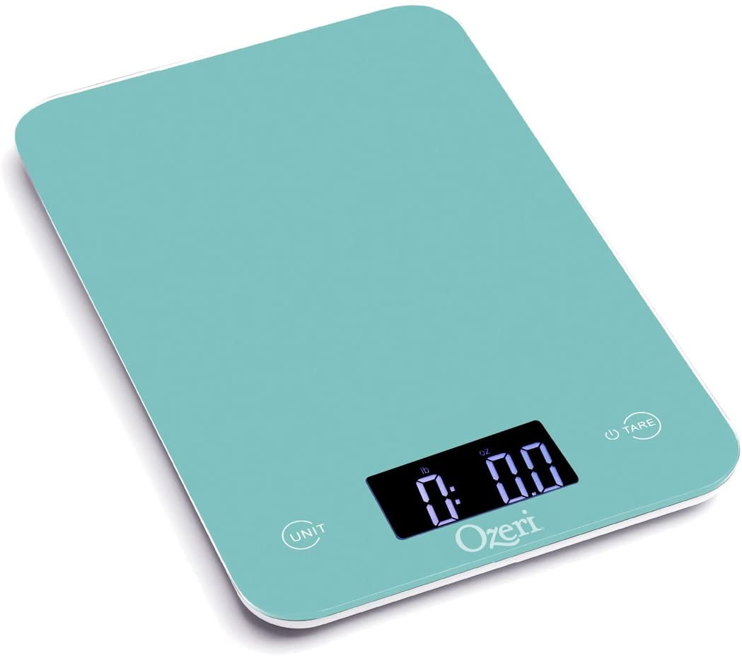5 kg/11 lb Edition Tempered Glass in Elegant Black Ozeri Touch Digital Kitchen Scale 