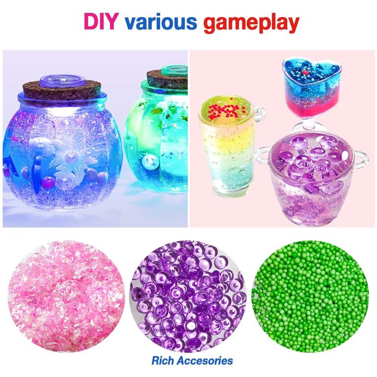 MMTX Unicorn Clay Slime Kits DIY Slime Kit For Girls Boys Ultimate Glow  Glitter Slime Making Kit Clear Crystal 