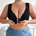 thumbnail image 6 of MEICHEN Front Clasp Plus Size Wireless Bra Makes Big Breasts Look Small Breathable Women's Undies Summer Clothing Fall Fashion Essentials, 6 of 9