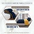 thumbnail image 5 of Mocassi Reversible 3-Piece Comforter Set with Matching Shams, Two Colors in One for Ultimate Versatility and Style, Full/Queen, Navy/Yellow, 5 of 6