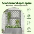 thumbnail image 3 of vidaXL 1 Piece Gray PP Garden Raised Bed with Trellis and Drainage Holes 39.4x16.9x55.9 Inches, 3 of 14