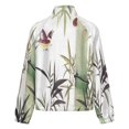 thumbnail image 6 of Jackets for Women Winter Coat Jackets Flannel Stand Collar Jacket(Bamboo Ink Painting,Size:S-4XL), 6 of 7