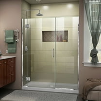DreamLine Unidoor-X 61-61 1/2 in. W x 72 in. H Frameless Hinged Shower Door in Chrome