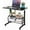 Black, variant on Adjustable Height Mobile Computer Desk for Small Space Rolling Writing with Wheels Corner Home Office Study Portable Bedrooms Work Desk Standing Desk