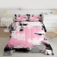 thumbnail image 2 of Manfei Pink Gray Black Ombre Bedding Comforter Set 2pcs, Abstract Oil Painting Twin Comforter Sets, Watercolor Gradient Bedding Set, Luxury Bedroom Decor, 2 of 8
