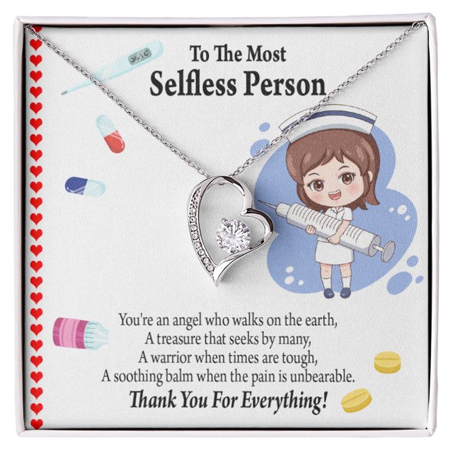 Merci aux Infirmières Soignantes pour Toujours Collier w Message Card