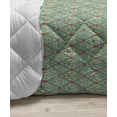 thumbnail image 3 of Turquoise Down Alternative Comforter, Traditional Polka Dots Vertical Lines Abstract Hand Drawn, Microfiber Quilt for All Season, 5 Sizes, Turquoise Brown Cream, by Ambesonne, 3 of 3