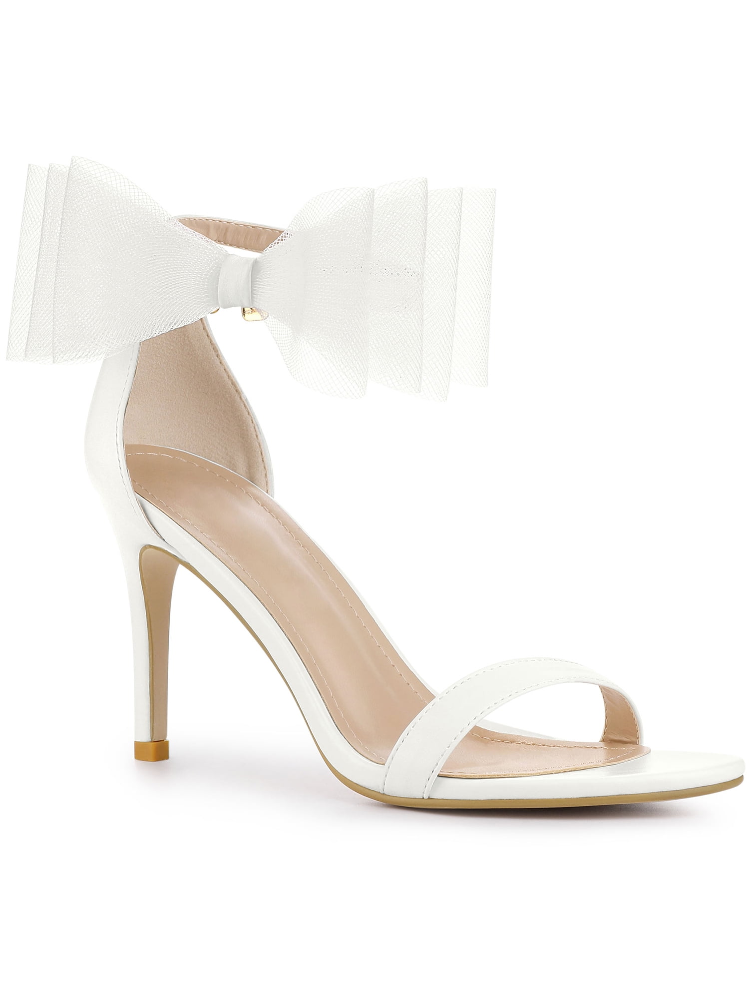 Women Open Toe High Heel Stiletto Platform Wedding Sandals Bowtie Shoes new size 