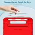 thumbnail image 5 of Fintie Kids Case for iPad 10th Generation (10.9 inch 2022 Model), Kiddie Lightweight Shockproof Kids Friendly Stand Cover with Pencil Holder, Red, 5 of 9