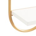 thumbnail image 3 of Kate and Laurel Olav Modern Glam Two-Piece Floating Shelf Set, 8 x 13 x 6, White and Gold, Glamorous Capsule Wall Sconces Set of 2 for Charming Home Wall Decor, 3 of 8