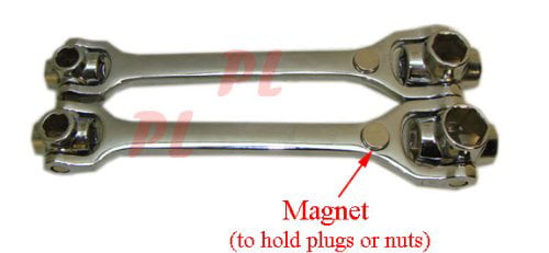 2 pc Dog Bone 8 in 1 Socket Wrench Set SAE MM Socket, 2pc 8 in 1 dog bone  socket wrench set By Generic