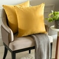 thumbnail image 5 of Mustard Yellow Luxury Throw Pillow Covers 24"x24" | Pack of 2 Modern Plain Velvet Cushion Cover | Solid Pillowcases for Couch, Sofa Bedroom & Living Room, Modern Home Décor - Mustard Yellow Velvet, 5 of 9