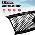 thumbnail image 3 of Ikon Motorsports Front Upper Grille Fits 2011-2015 Infiniti M56 M35h M37 Q70, Honeycomb Style Gloss Black ABS, 3 of 9