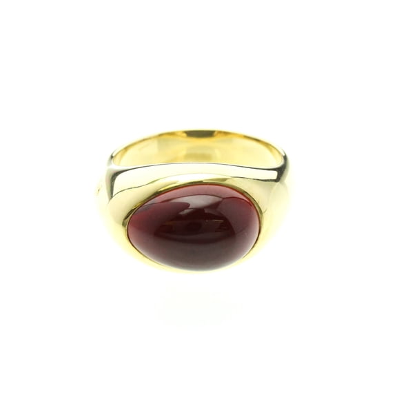 Pre-Owned Pomellato Garnet Ring Yellow Gold (18K) Fashion Garnet Band Ring Gold