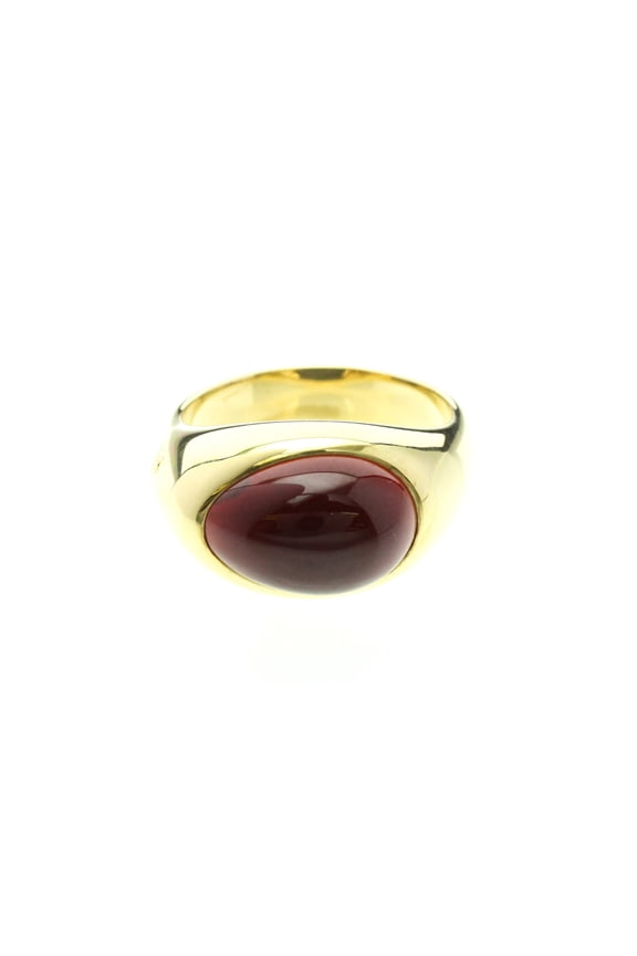 Pre-Owned Pomellato Garnet Ring Yellow Gold (18K) Fashion Garnet Band Ring Gold