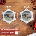 thumbnail image 3 of 3drose, Co, Rocky Mountain Np, American Elk - Us06 Djo0032 - Diane Johnson, 3 inch Snowflake Porcelain Ornament, 3 of 7