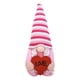 thumbnail image 1 of Figura de gnomo de San Valentín | Cuerpo de Cupido en forma de corazón con flechas doradas | Enano sin rostro con sombrero rosa para decorar repisas y repisas románticas, 1 of 6