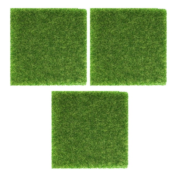 KALLORY  3 Pcs Artificial Grass Sample Outdoor Carpet Simulated Fake Turf