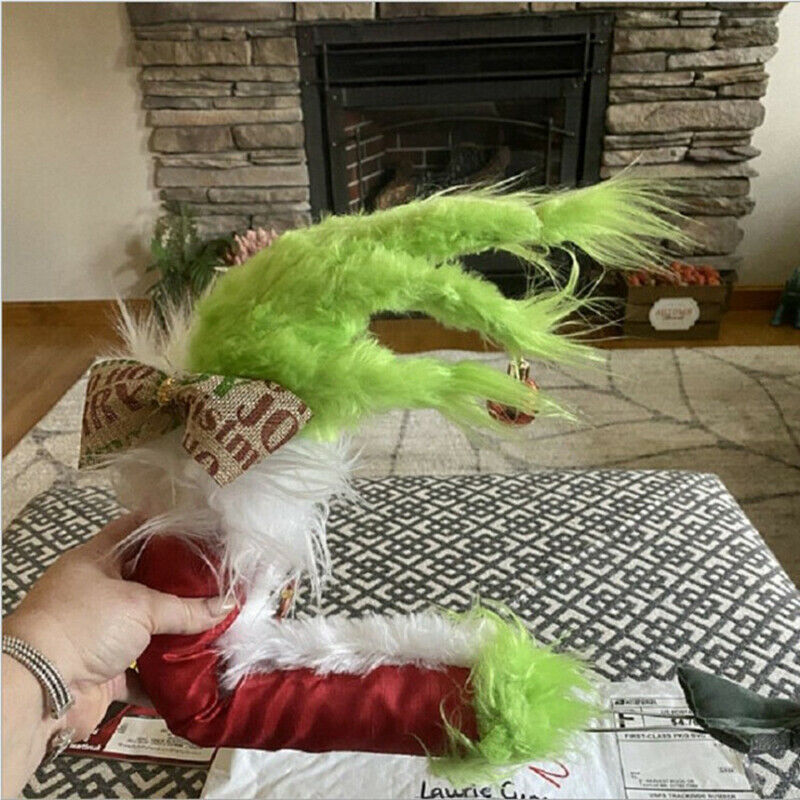 Buy Grinch Christmas Decorations Christmas Thief Stole Furry Green Arm ...