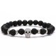 thumbnail image 3 of Volcánica Negro Zircon Pulsera Buda Beads Pulsera Pulsera de los hombres y las mujeres, 3 of 4