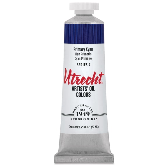 Utrecht Artists' Oil Paint - Primary Cyan, 37 ml tube