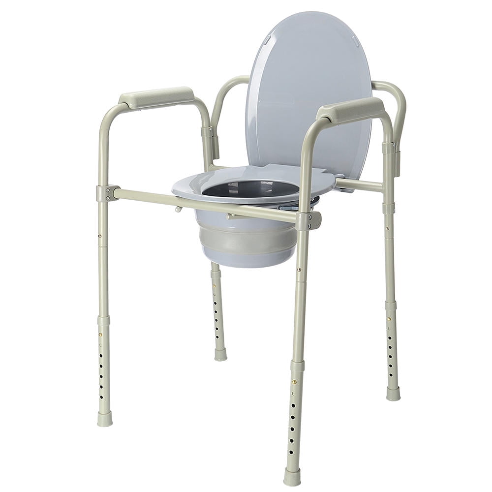 LIVINGbasics Commode Chair Aluminum alloy Toilet Seat Chair With