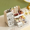 thumbnail image 6 of Wdmiya Makeup Organizer For Vanity, Large Capacity Skincare Organizer Countertop With 2 Drawers, Cosmetic Display Cases Makeup Storage For Bedroom, Bathroom, Ideal Gifts For Women, White, 6 of 7