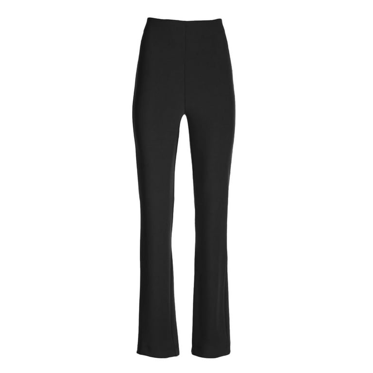 SSAAVKUY Womens Slim Fit Flare Solid Suit Pants Leisure Trousers