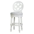 thumbnail image 3 of Tiffany 26" Wood Counter-Height Bar Stool with Back and Swivel Upholstered Seat, Farmhouse White, 3 of 8