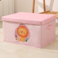 thumbnail image 1 of Bacs de Rangement en Tissu avec Couvercles et Couvercle Rabattable Boîte de Rangement pour Jouets Vêtements et Livres, 1 of 2