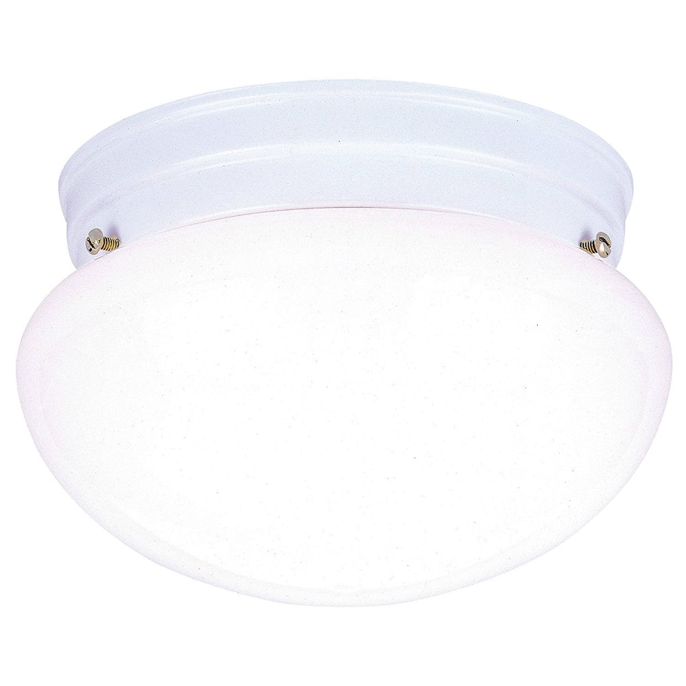 Westinghouse Meadowbrook Two-Light Flush Mount Ceiling Fixture - Matte Black With Frosted Glass Dome