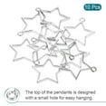thumbnail image 3 of Uxcell Star Shape Hollow Resin Pendants Frames for DIY Crafts Silver Tone 10 Pack, 3 of 5