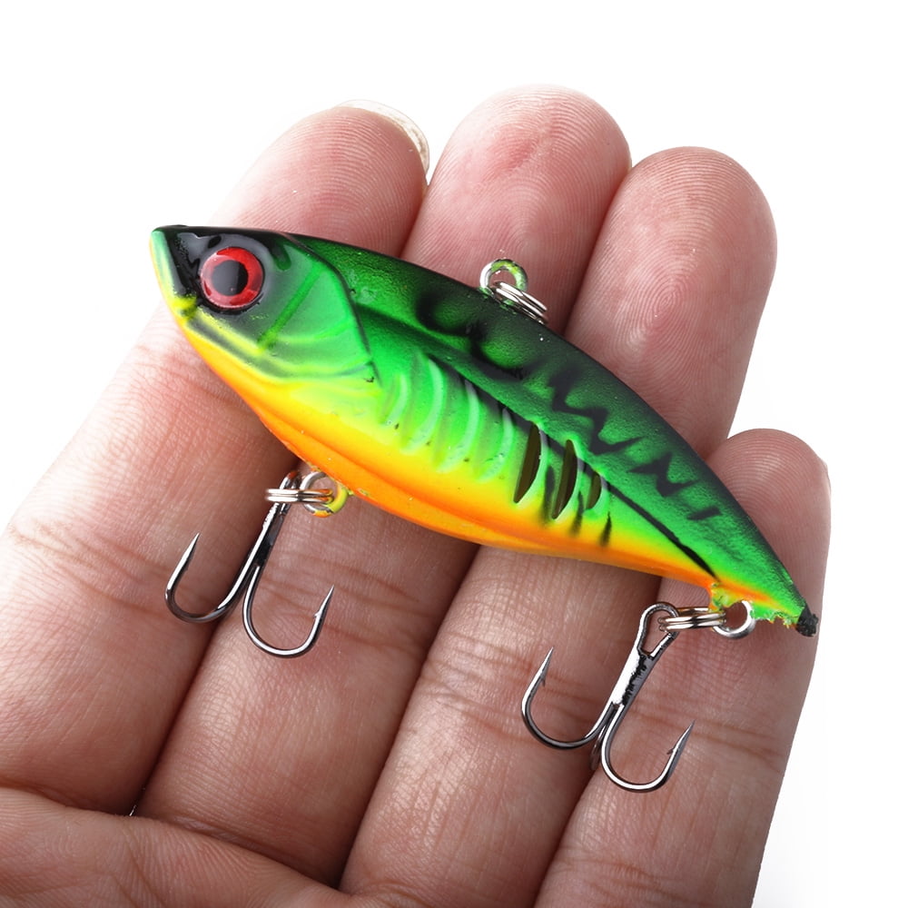 HENGJIA 5PCS Lipless Crankbaits for Bass, Deep Diving Minnow VIB Lifelike Hard Baits Sinking Fishing Lure for Bass, Redfish, Trout, Walleye Saltwater Freshwater Fishing Lures