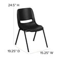 thumbnail image 6 of Flash Furniture Kids Plastic Stacking School Chair, Black, 6 of 12