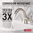 thumbnail image 4 of Delta Arvo 1 Hole Pull Down Bathroom Faucet with Sprayer, Brushed Nickel Single Hole Bathroom Sink Faucet with Pull Out Sprayer for Vanity, Push-Pop Drain, SpotShield Stainless, 4 of 8