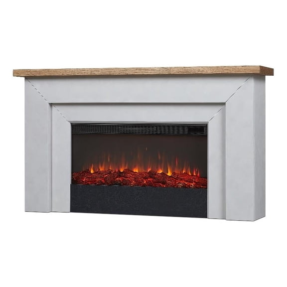Real Flame Malie 68" Landscape Electric Fireplace with Mantel for Living Room or Bedroom, Replaceable Fireplace Insert Heater. Realistic Log and Flame Effect, Remote Control, Timer