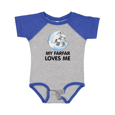 

Inktastic Raccoon My Farfar Loves Me Gift Baby Boy or Baby Girl Bodysuit