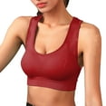 thumbnail image 2 of Women's Color Blocked Back Hollow Vest Gathering Yoga Running Sports Bra, 2 of 3