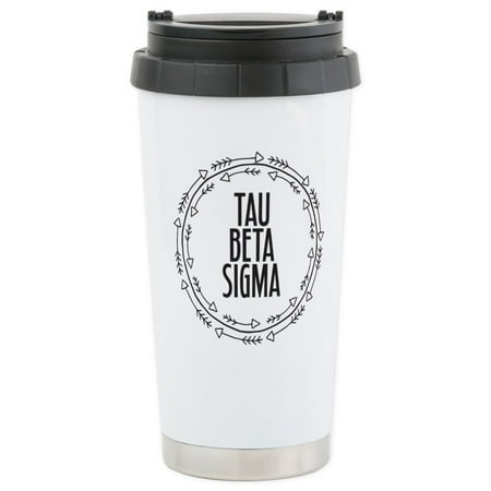 Beta Sigma Sorority - CafePress - Tau Beta Sigma Sorority Arrow Mugs - Stainless Steel Travel Mug, Insulated 16 oz. Coffee Tumbler