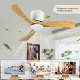 thumbnail image 3 of Tower Fan 42 Inch Ceiling Fan no light with Remote Control, Low Profile Flush Mount Ceiling Fan without Light,Noiseless Reversible DC Motor with Timer,Box Fan, 3 of 6