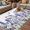 White Blue Purple, variant on Purple Floral Outdoor Rug for Patio/Deck/Porch, Non-Slip Large Area Rug 6 x 9 Ft, Spring Lavender Daisy Butterflies Botanical Indoor Outdoor Rugs Washable Area Rugs, Camping Rug Carpet Runner