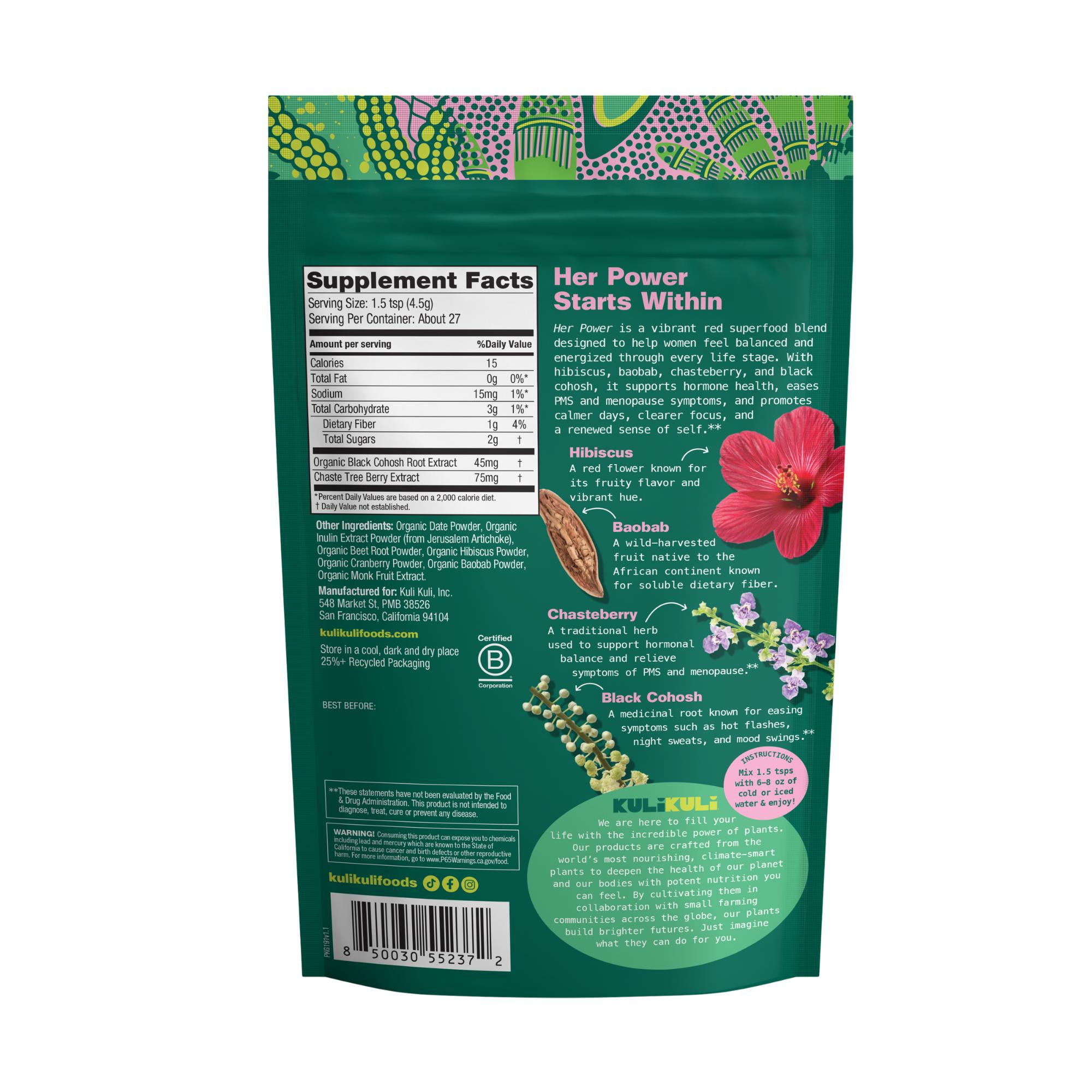 Kuli Kuli Her Power Superfood Drink Mix, 4.23 oz