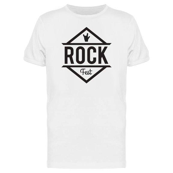 Rock Fest Label With Rock Sign Tee Men's -Image by Shutterstock