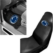 NCAA Penn State 2 pc Front Floor Mats and Penn State Car Seat Cover Value Bundle