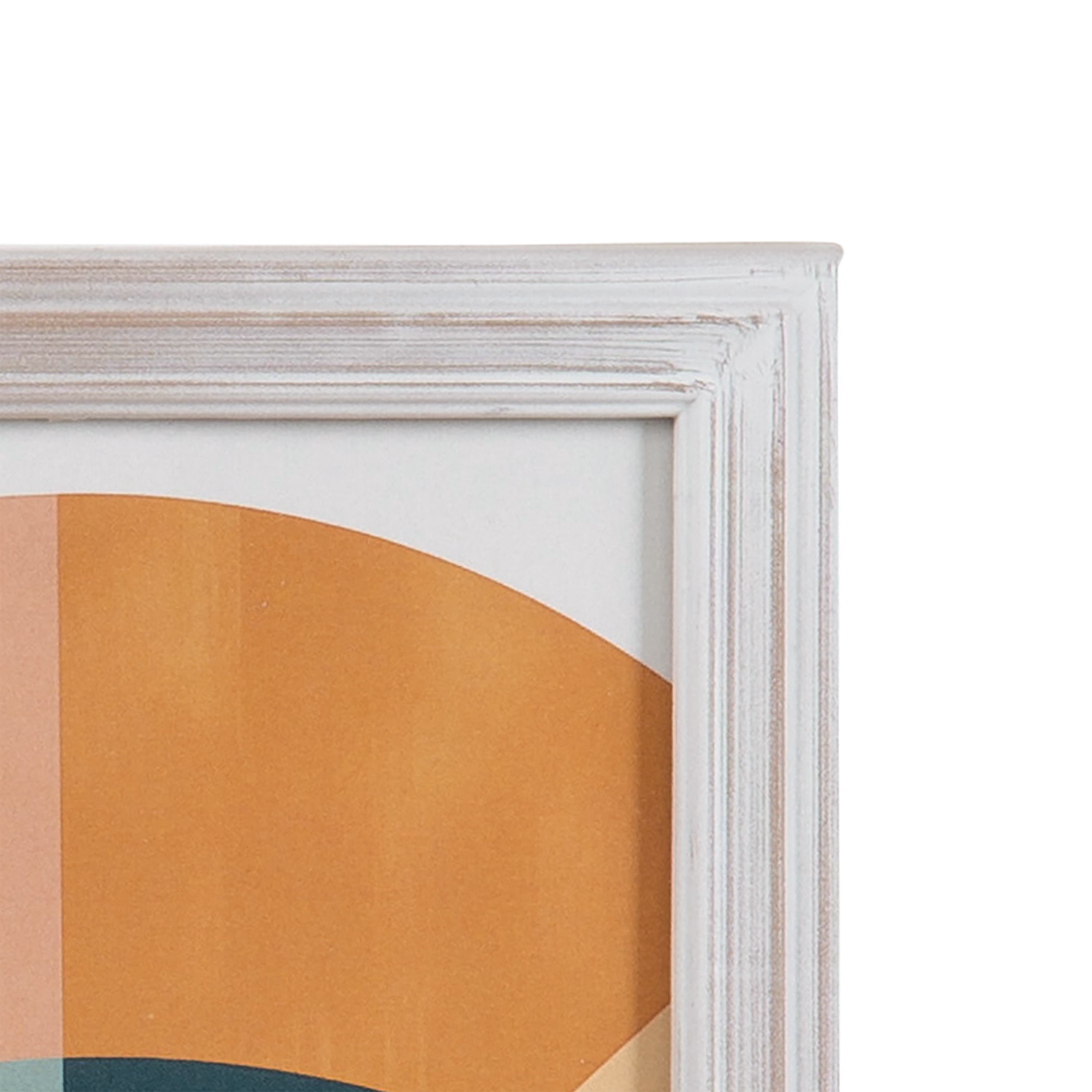 (2 pack) DesignOvation 5x7 Casual Distressed White Decorative Tabletop Picture Frame