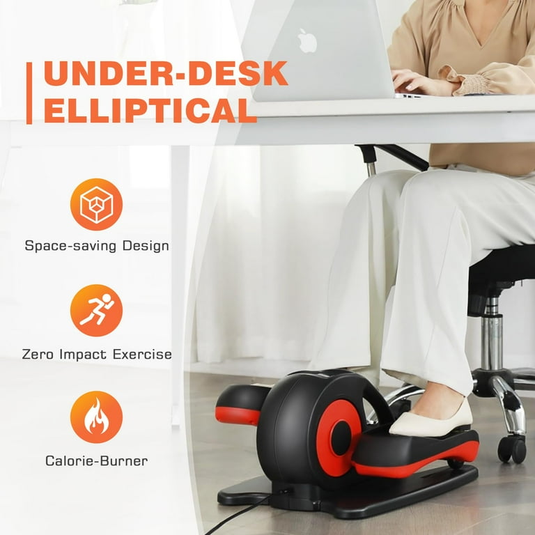 FUNMILY Under Desk Elliptical Machine Electric Seated Pedal