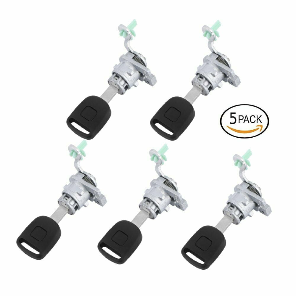 5 PACKS Left Driver Side Door Lock Cylinder w/ Key For Honda CRV CRV