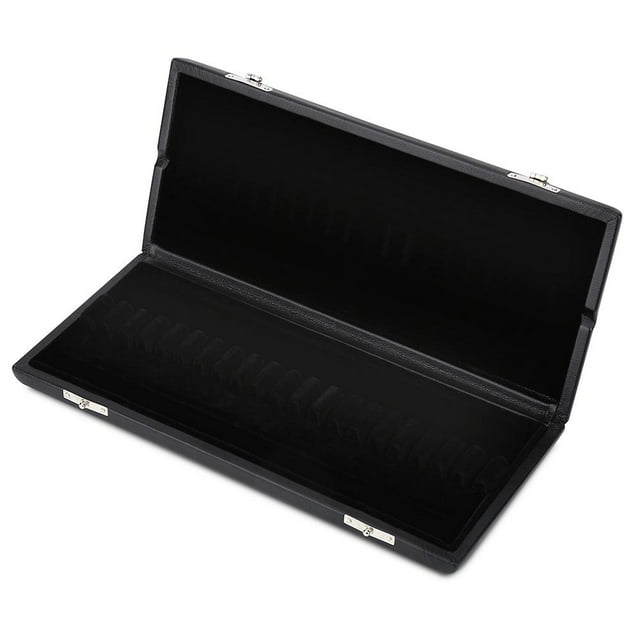 Spptty Wooden + PU Leather Cover Reed Case Holder Storage Box for 10/12/20pcs Oboe Reeds, Oboe Reed Case,Reed Box