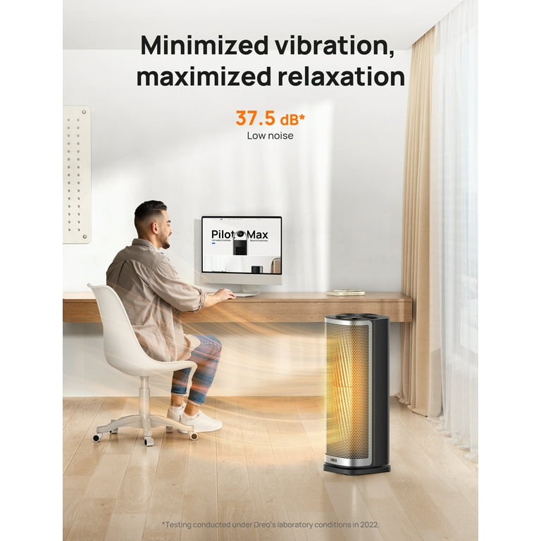 Dreo Space Heater, 70° Oscillating Ceramic Heater, 1500W Quiet