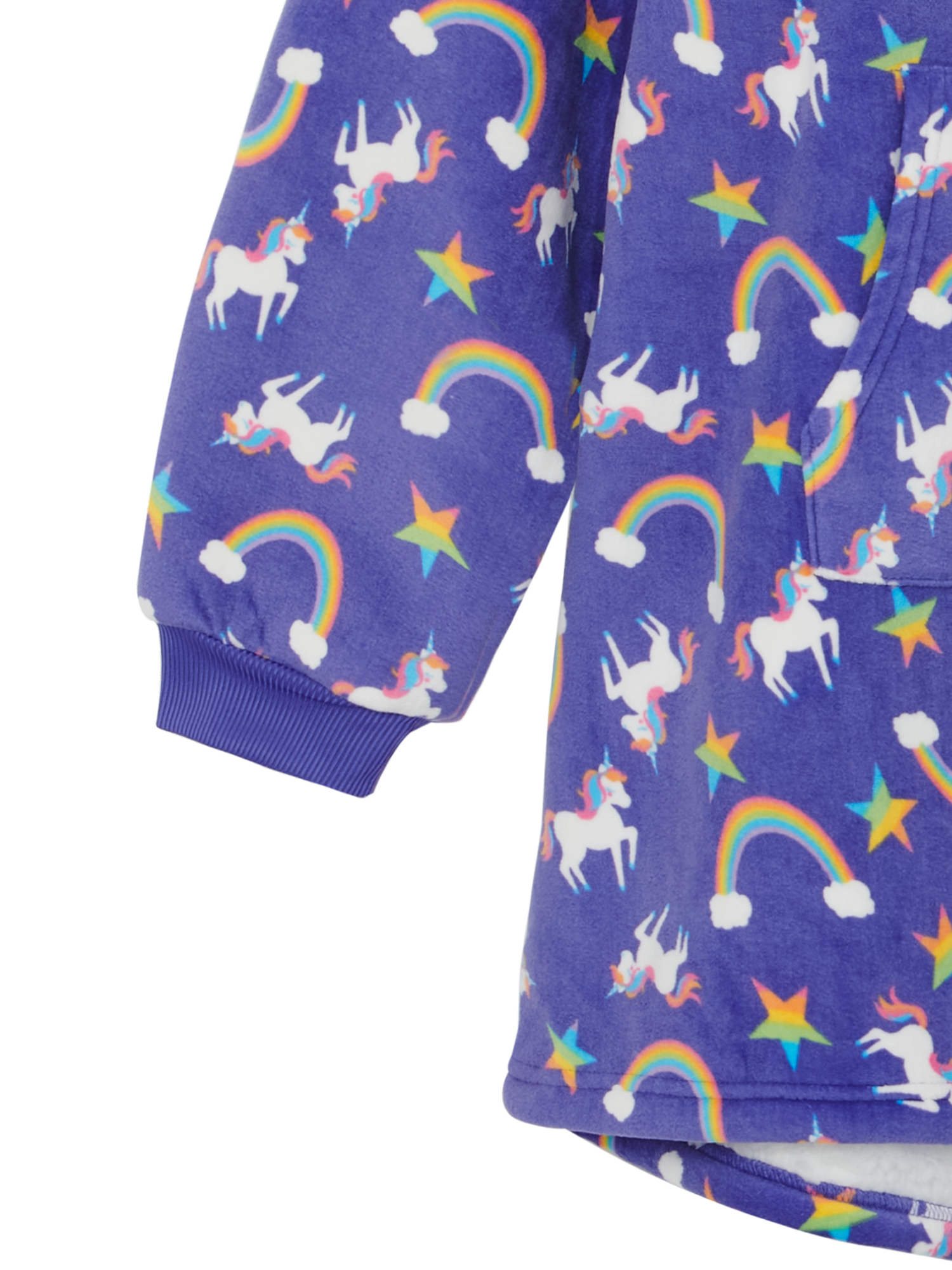 Planet Gold Girls Printed Cozy Sleep Hoodie, One Size